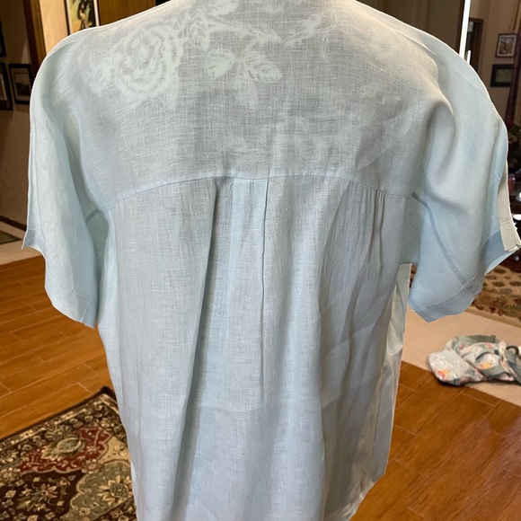 Eileen Fisher relaxed linen button down - Picture 3 of 9